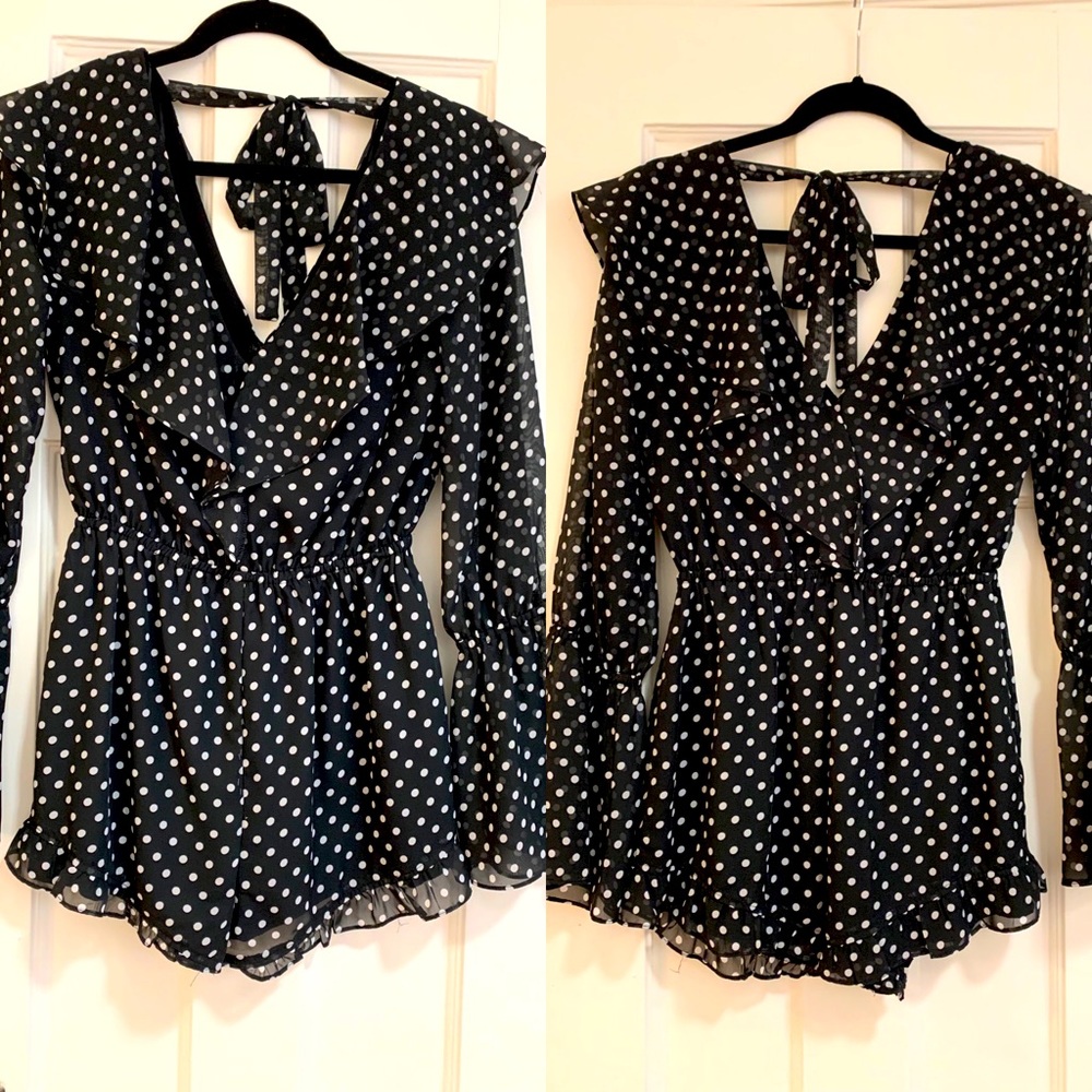 Endless Rose Polka Dot Romper Size S